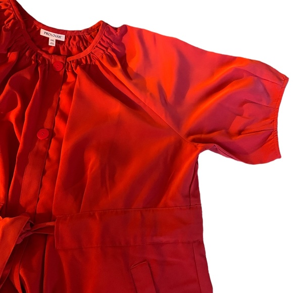 New Prologue Button Up Short Sleeve Dress Melon Pink Woman’s Curvy Plus Size XXL - Picture 2 of 13